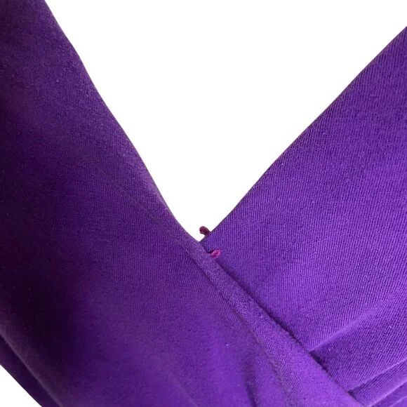 Lands End Purple Sleeveless VNeck Pleated Dress 3X 24W 26W Viscose Blend u - Picture 6 of 10